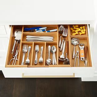 Bamboo Stacking Drawer Organizer | The Container Store