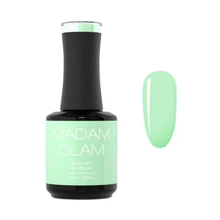Madam Glam Soak Off Gel Polish Dusty Pastel Green Green Vegan Hema Free 0.5 fl oz | Walmart (US)