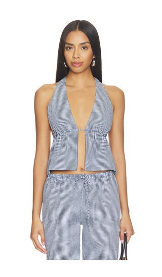 MORE TO COME Ruthie Halter Top in Blue. - size M | Revolve Clothing (Global)