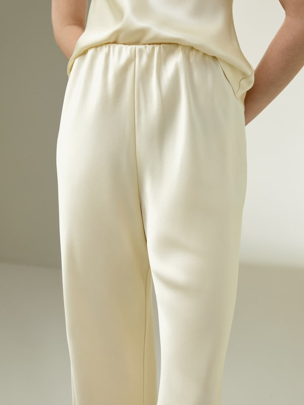 LILYSILK Silk Pants for Ladies - for Women - Lily White Heavyweight Silk - Luxurious Fluid Silhouette Pants 8 | LILYSILK