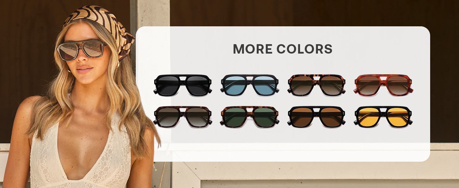 SOJOS Retro Polarized Aviator Sunglasses Womens Mens SJ2385 | Amazon (US)
