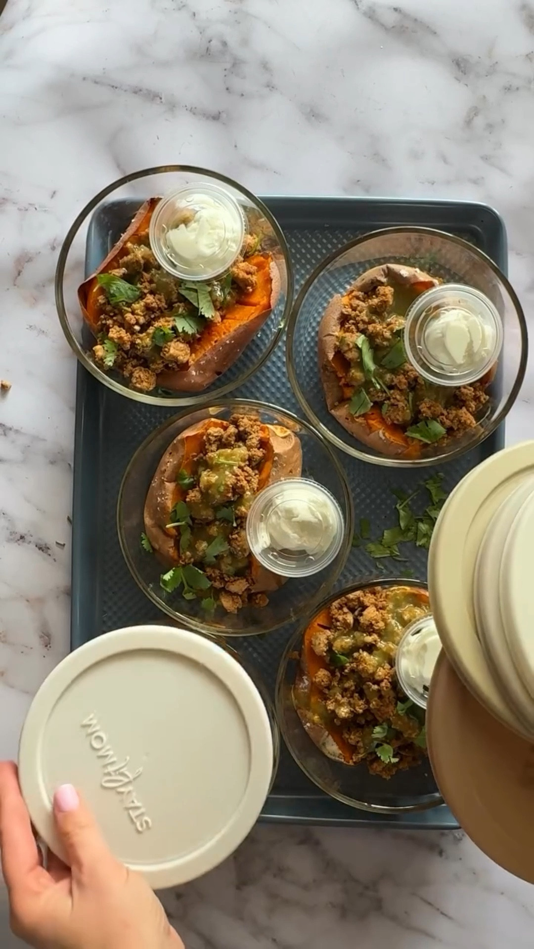 It’s doesn’t get much easier than this! Google Stay Fit Mom Baked Sweet Potato Bowls for the recipe! 

#mealprep #highproteinmealprep #highproteinmeals #easyprep #5daymealprep #macrofriendlyrecipe #trackingmacros #under500cals 

🔗https://stayfitmom.com/baked-sweet-potato-bowls/