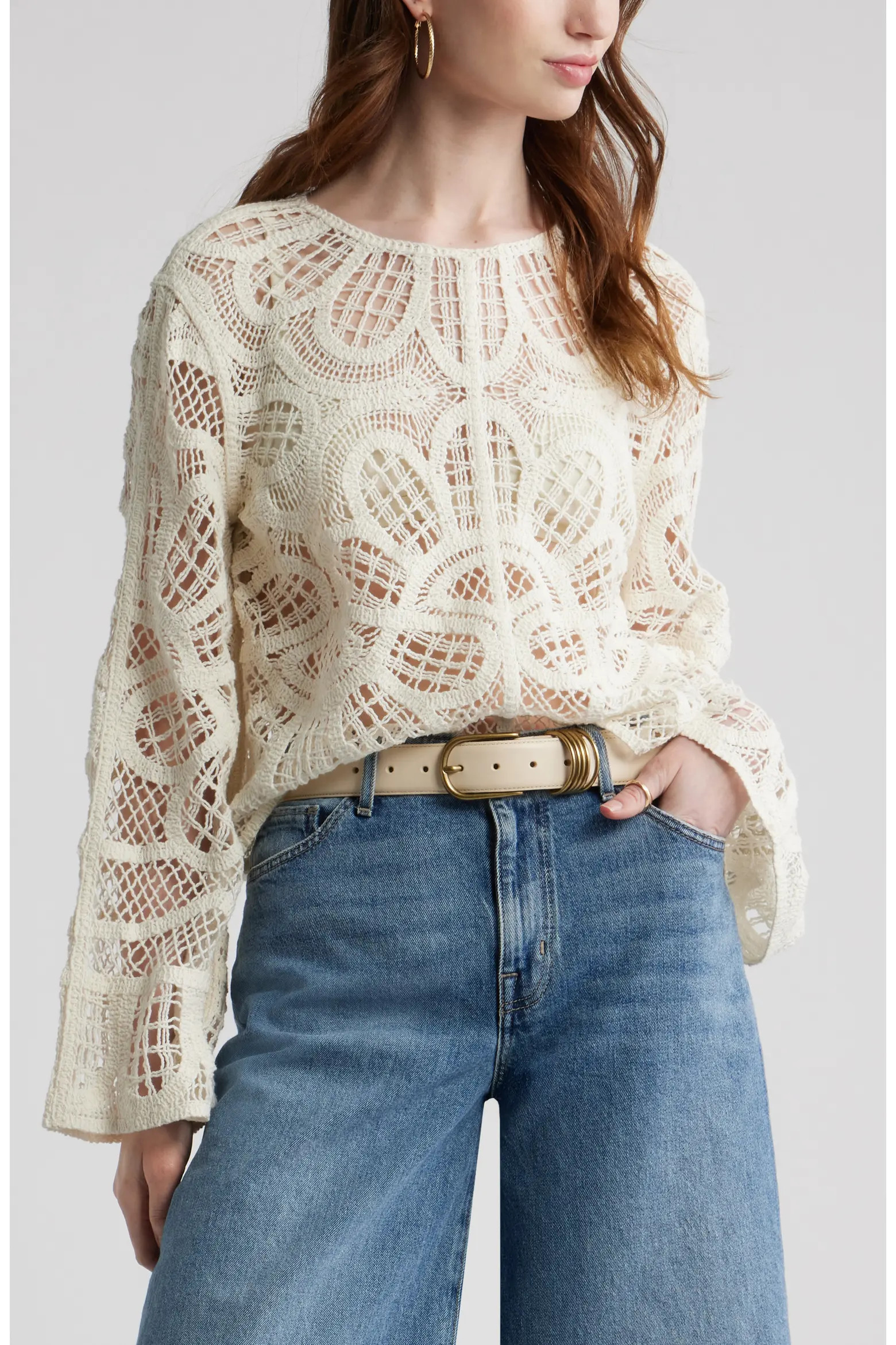 Treasure & Bond Crochet Top (Women) | Nordstrom | Nordstrom