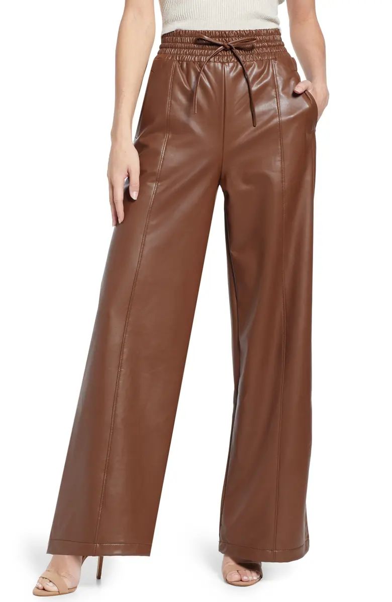 Faux Leather Wide Leg Pants | Nordstrom