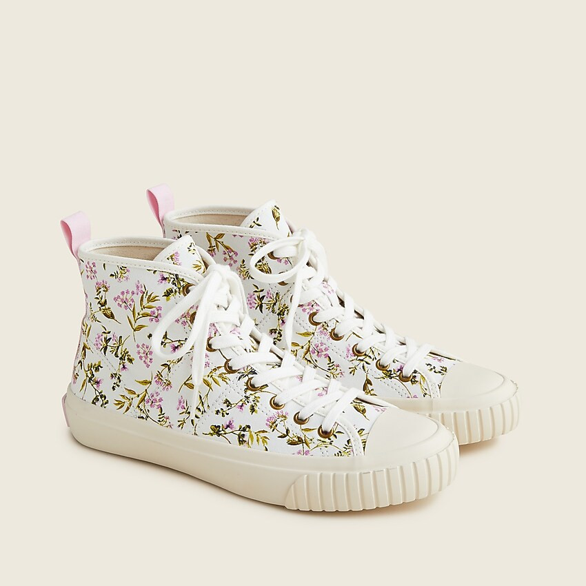 J.Crew classic high-top sneakers in whisp floral | J. Crew US