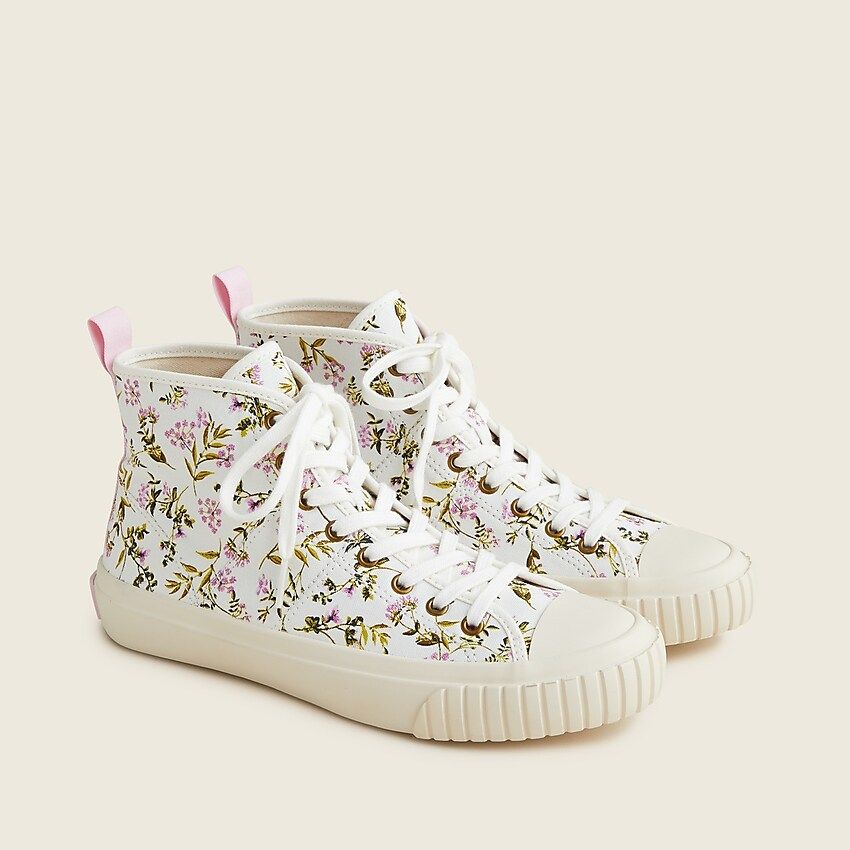 J.Crew classic high-top sneakers in whisp floral | J.Crew US