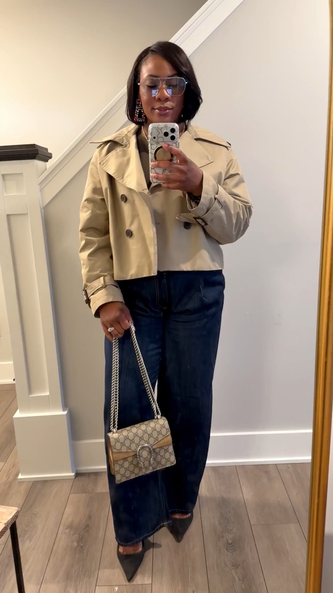 Paired this look with a cropped trench coat from last year. The cropped trench trend is still trending so I tagged some similar styles. Check it out and let me know if you own or have a cropped trench on your wishlist! 

#LTKgrwm #LTKdayinmylife #LTKootd