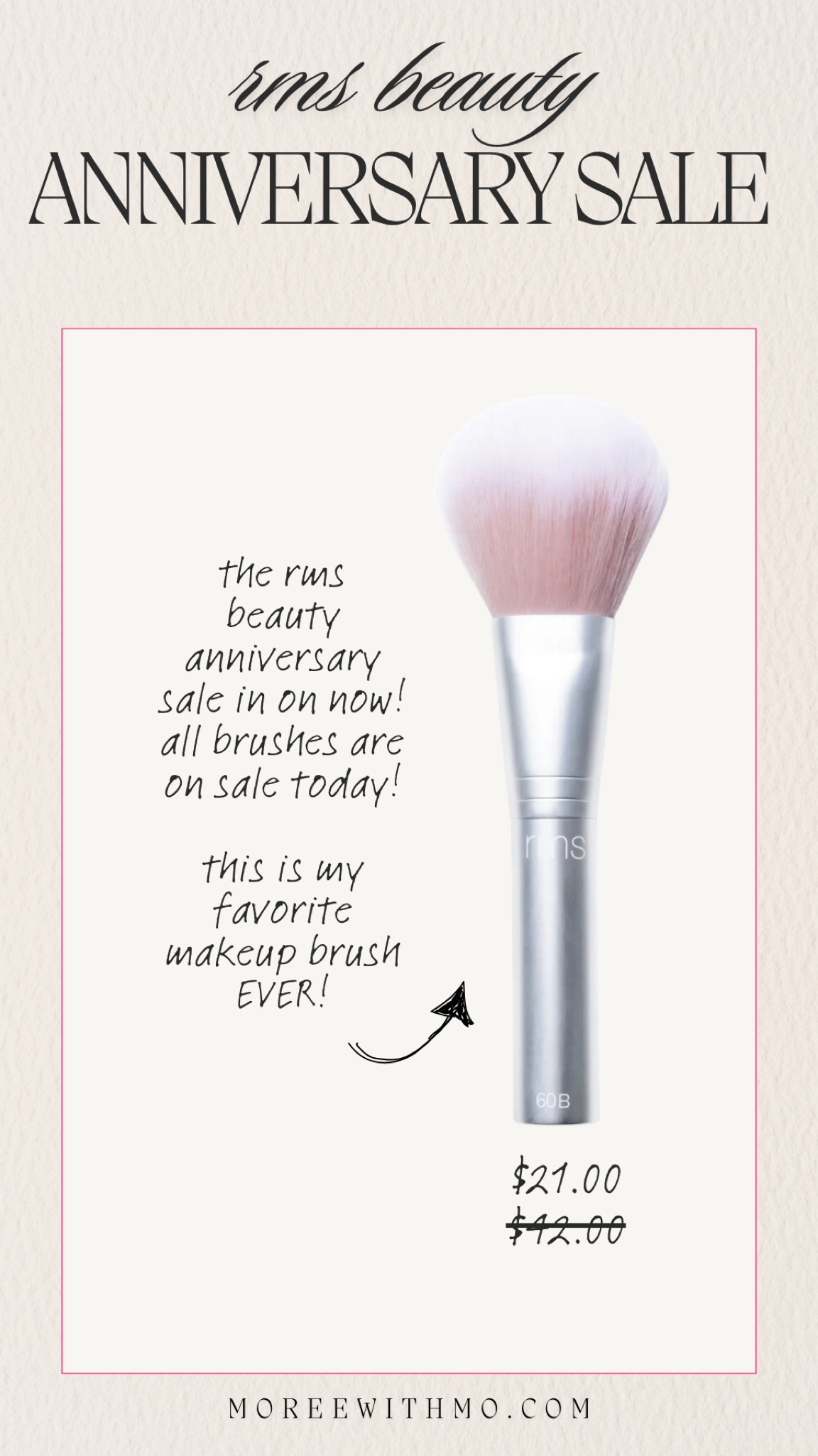 rms beauty anniversary sale! Today brushes and toolkit accessories are 50% off, including my favorite brush EVER! 

Rms Beauty Event 
Rms Beauty 
Makeup Essentials 
Moreewithmo

#LTKFindsUnder50 #LTKSaleAlert #LTKBeauty