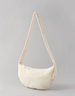 AE Oversized Crochet Sling Bag | American Eagle Outfitters (US & CA)