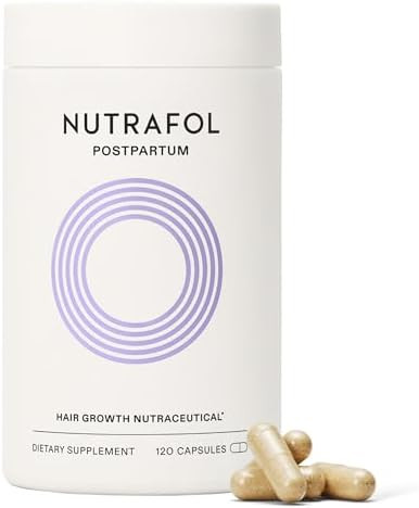 Nutrafol Postpartum Hair Growth Supplements, Clinically Tested for Visibly Thicker Hair and Less ... | Amazon (US)