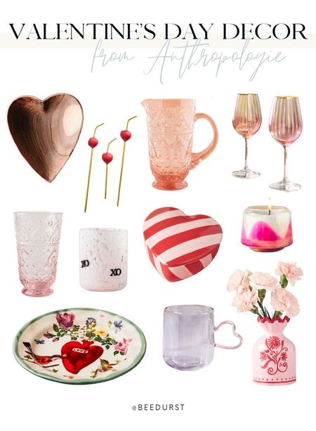 Valentine’s Day home decor from anthropology, anthropology home decor, Valentine’s Day decor, pink wine glasses, Valentine’s Day dishes, heart shaped glass

#LTKhome #LTKSeasonal #LTKparties