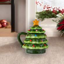 Christmas Green Lidded Nostalgic Christmas Tree Mug, 16oz | SHEIN