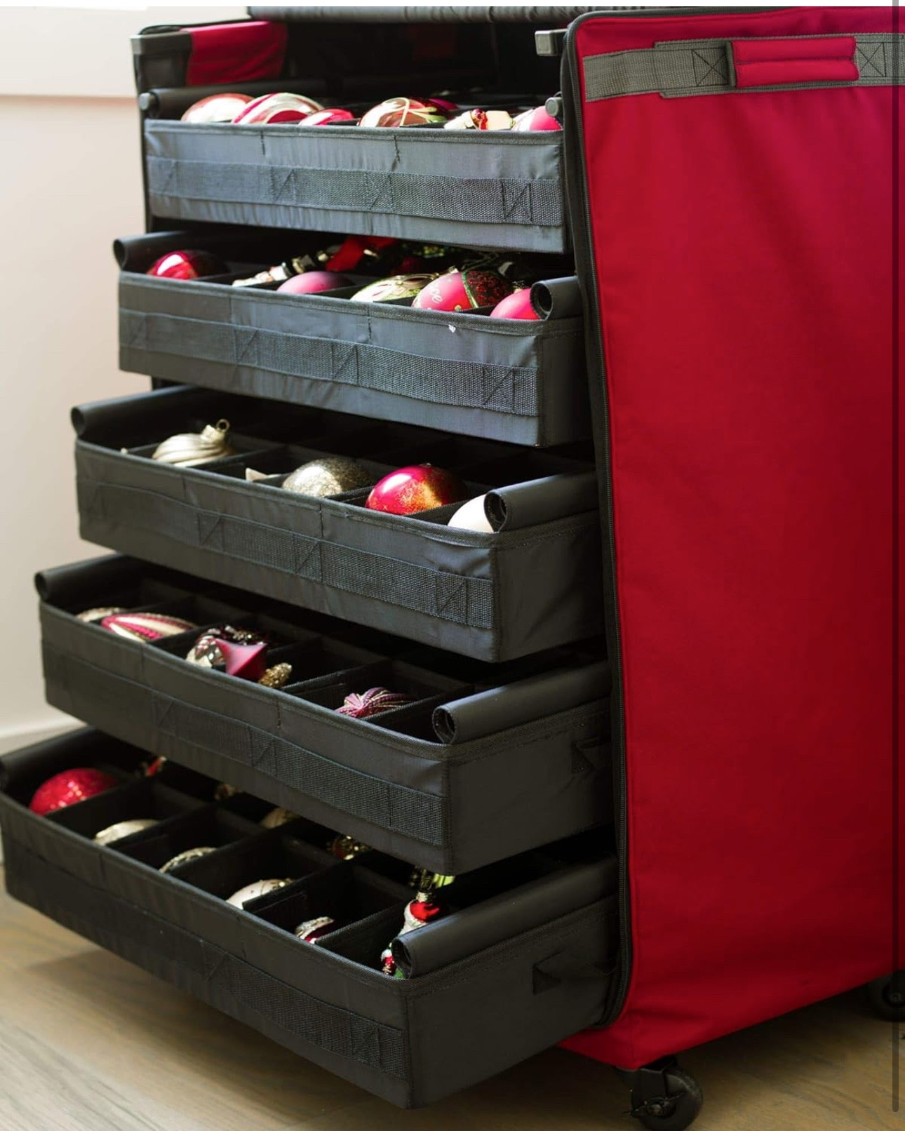 Ornaments organizer will have you in the best mood when putting away your items. 

#LTKHome #LTKHoliday #LTKSeasonal