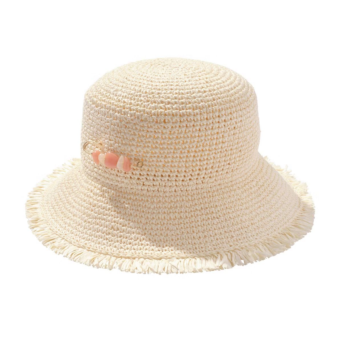 Kendra Scott Gia Straw Bucket Hat - White | Target