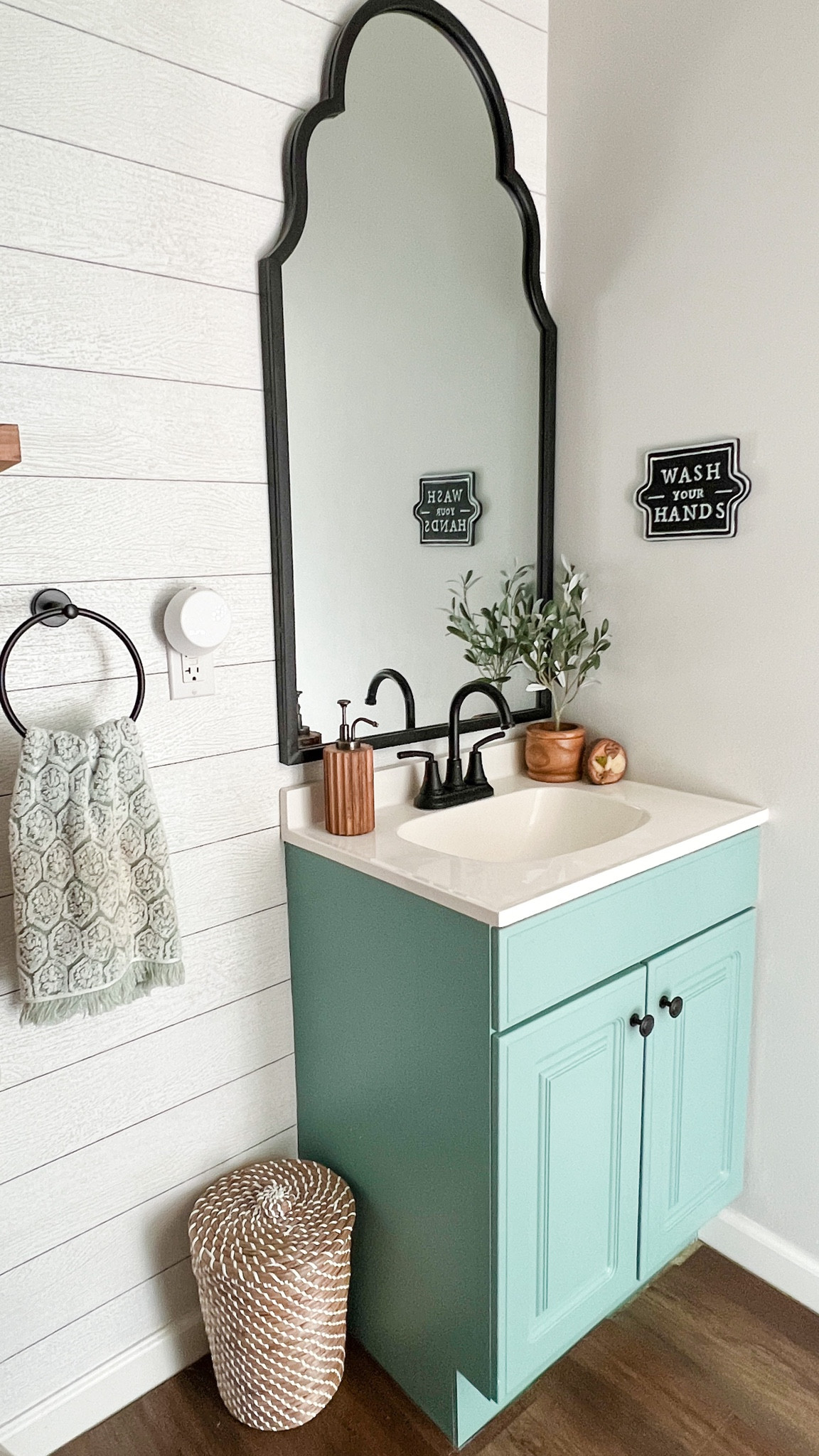 Our tiny farmhouse bathroom decor! Literally one of my favorite rooms in the house 

#LTKsalealert #LTKSeasonal #LTKhome
