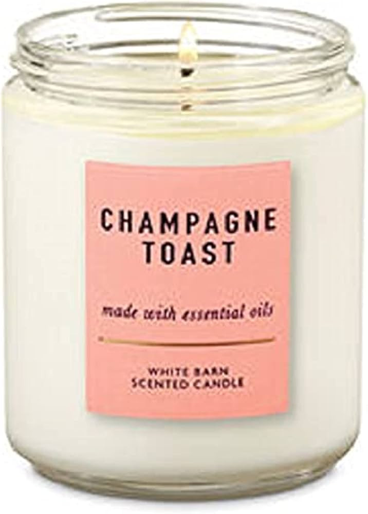 White Barn Bath & Body Works Single Wick Scented Candle Champagne Toast (Champagne Toast) Packagi... | Amazon (US)