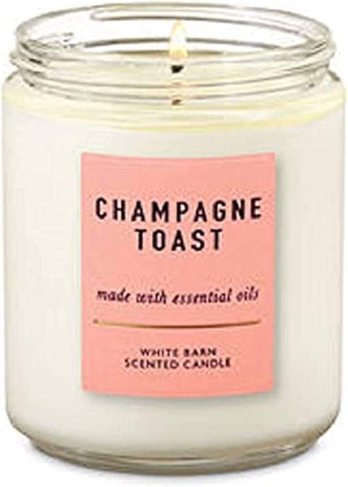 White Barn Bath & Body Works Single Wick Scented Candle Champagne Toast (Champagne Toast) Packagi... | Amazon (US)