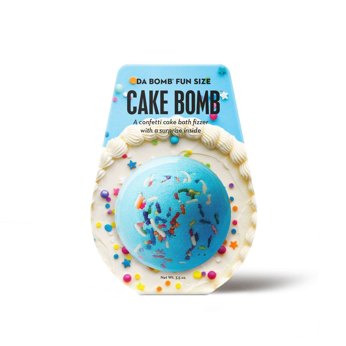 Da Bomb Bath Fizzers Cake Blue Confetti Bath Bomb - 3.5oz | Target