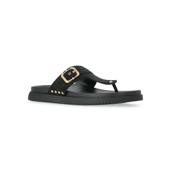 Madden NYC Women's Faux Suede Thong Footbed Sandals | Walmart (US)