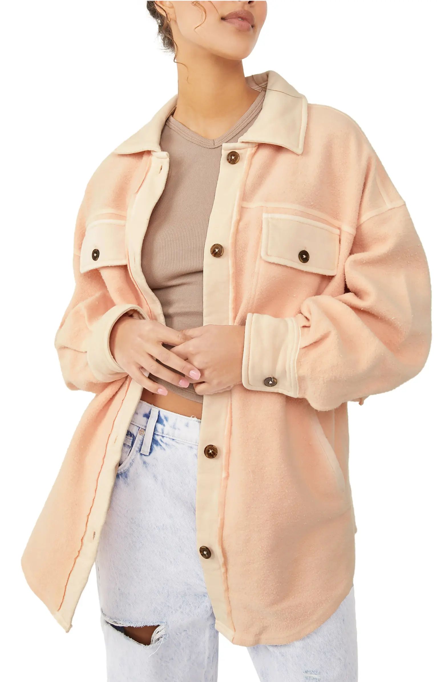 Free People We the Free Ruby Fleece Shirt Jacket | Nordstrom | Nordstrom