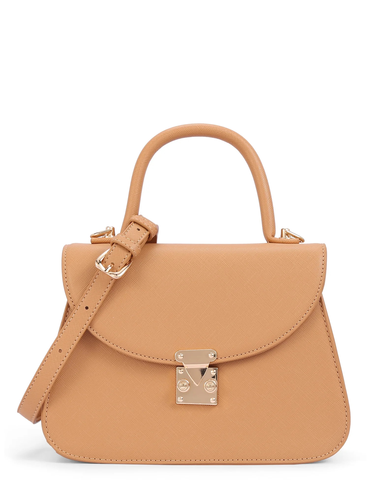 BeCool Women's Adult Top Handle Satchel Handbag Caramel - Walmart.com | Walmart (US)