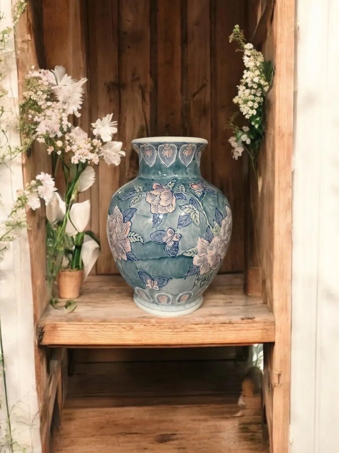 Vintage Chinoiserie Vase | Chinoiserie Decor | Vintage Home Decor - Etsy | Etsy (US)