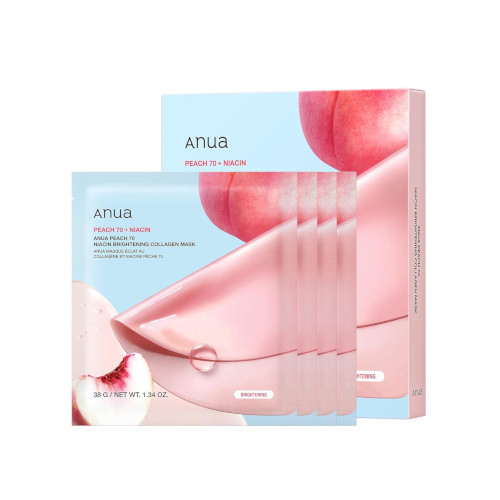 ANUA - Peach 70 Niacin Brightening Collagen Mask - 4pcs | Stylevana