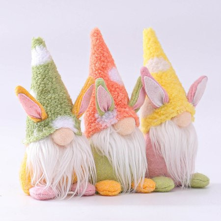 Easter Gnome Bunny , Handmade Plush Easter Faceless Ornaments Holding Egg, Indoor Spring Decor - Rab | Walmart (US)