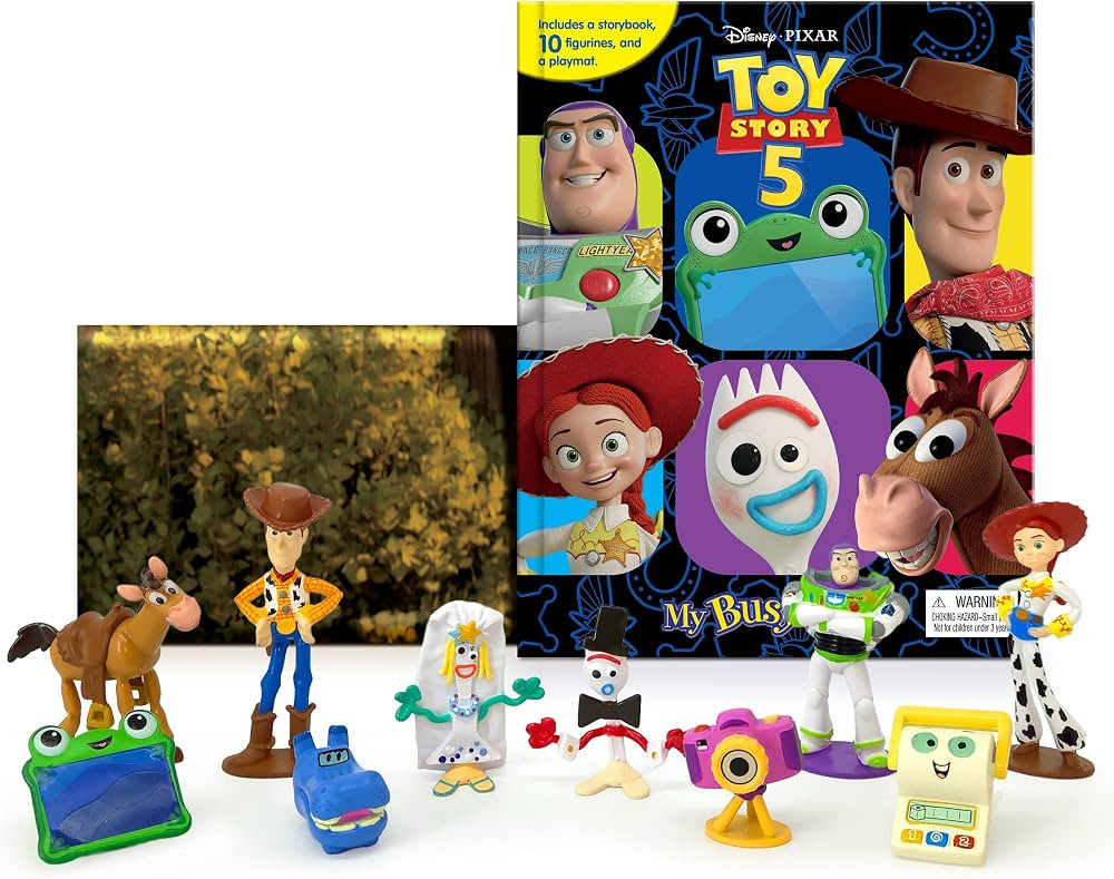 Disney / Pixar Toy Story 5 My Busy Books - Storybook, 10 figurines, playmat | Amazon (US)