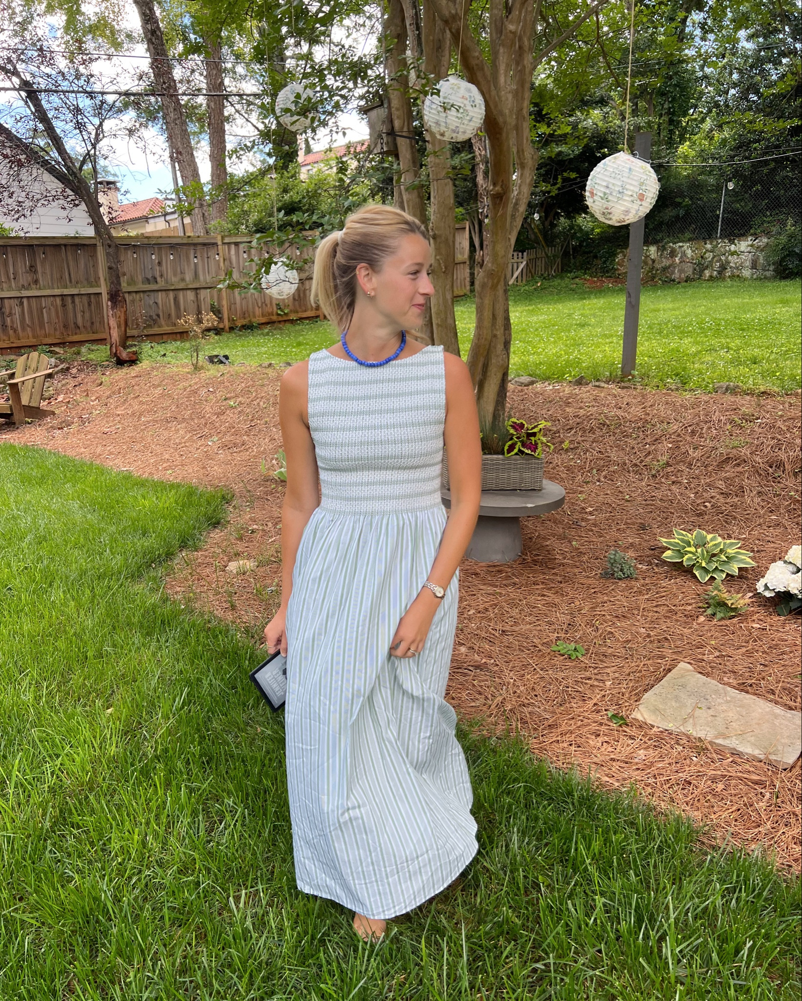the most perfect Hill House Dress! will be wearing on repeat🩵💚🩵💚

#LTKStyleTip #LTKSeasonal #LTKOver40
