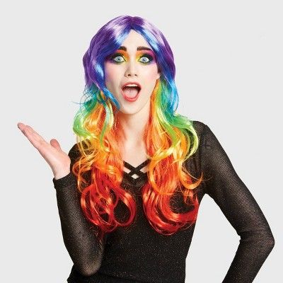 Adult Rainbow Halloween Costume Wig - Hyde & EEK! Boutique™ | Target