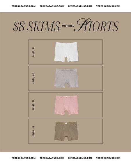 Skims inspired lounge shorts! Only $8 per pair! And the reviews are great! 

Women’s lounge shorts, women’s boxer shorts, old navy finds 

#LTKfindsunder100 #LTKstyletip #LTKfindsunder50