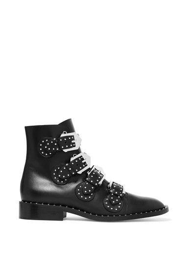 Givenchy - Studded Leather Ankle Boots - Black | NET-A-PORTER (US)