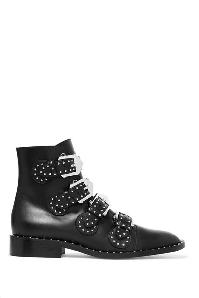 Givenchy - Studded Leather Ankle Boots - Black | NET-A-PORTER (US)