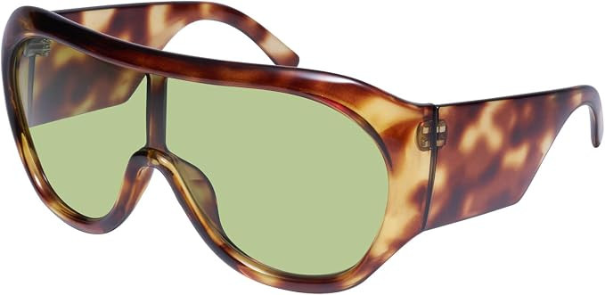 mosanana Trendy Oversized Sunglasses for Women Wrap Around Shield MS52597 | Y2K Chunky Frame, UV4... | Amazon (US)
