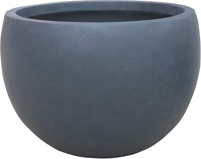 Kante 20" D Lightweight Concrete Outdoor Round Bowl Planter, Outdoor/Indoor Large Planters Pots w... | Amazon (US)