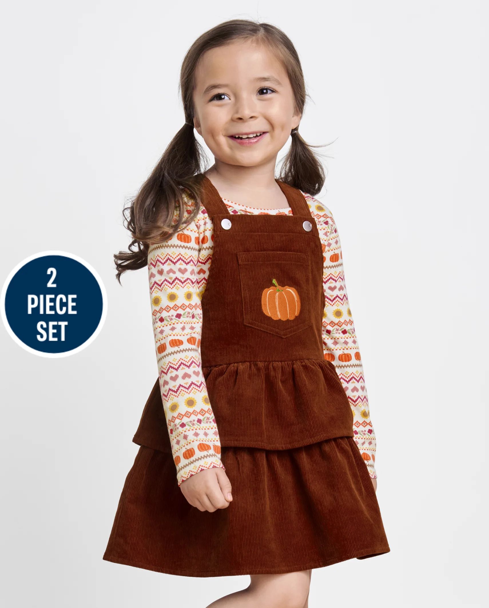 Toddler Girls Pumpkin 2-Piece Set - hot spice | The Children's Place