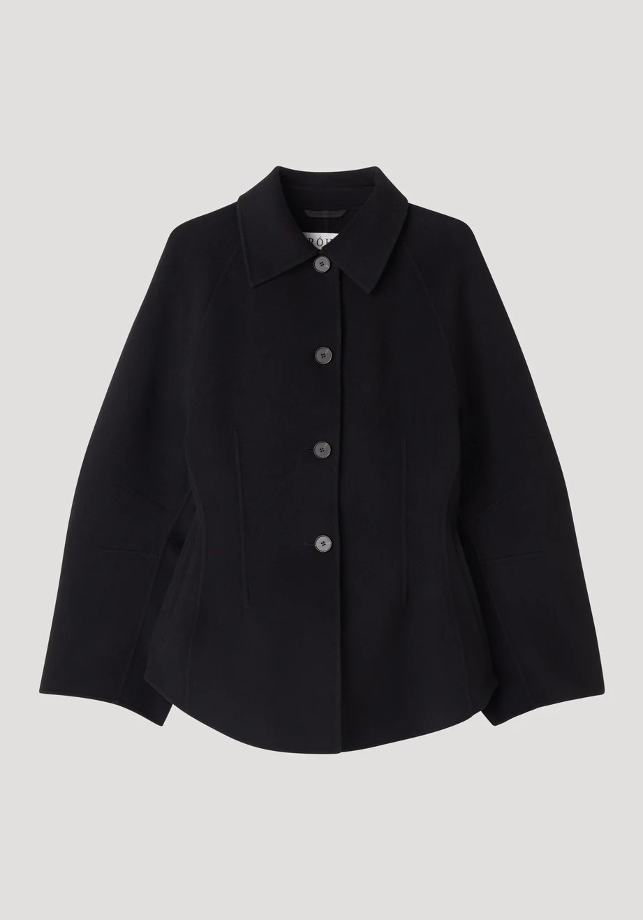double-faced sculptural jacket | black | Rohe