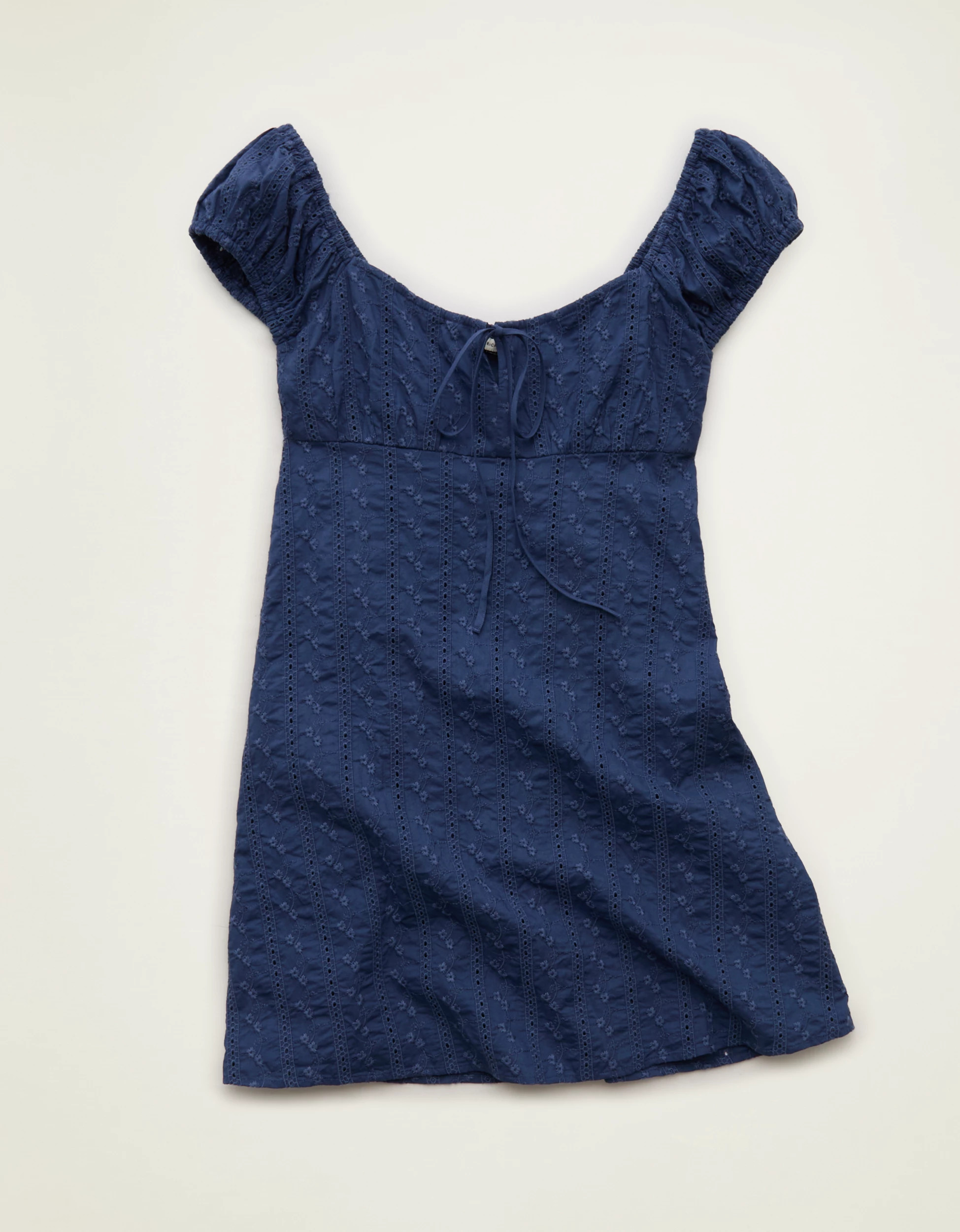 AE Tie-Front Cap-Sleeve Mini Dress | American Eagle Outfitters (US & CA)