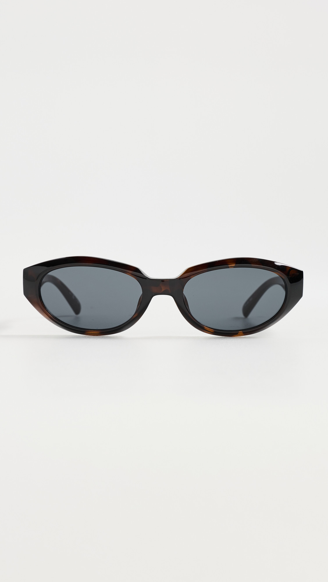 Le Specs Le Bijou Oval Sunglasses Dark Tort One Size | Shopbop