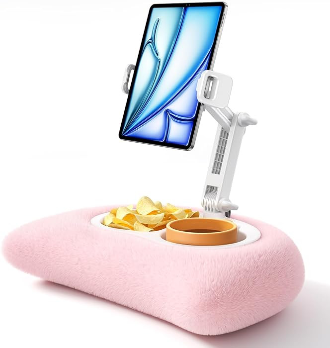Lamicall Tablet Pillow Stand Holder - [Food-Grade Bowl][Soft & Fluffy] iPad Stand w/Adjustable Ar... | Amazon (US)