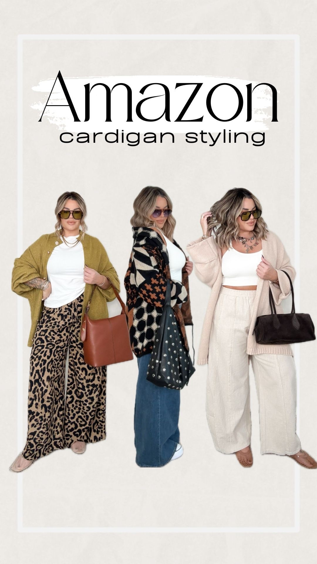 Green sweater xl 
Leopard pants xl 
White tee L 

FP look for less sweater L 
Jeans 31 L 
Tank L 

Bra tops XL 
Cardigan XL
Pants XL 

#Amazon #PrimeDay #Abercrombie #Walmart #Target 

#LTKMidsize #LTKFindsUnder50 #LTKFindsUnder100