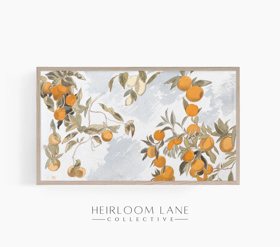 Vintage Oranges Frame TV Painting Instant Digital Download Frame TV (3840 x 2160) Vintage Fruit O... | Etsy (US)