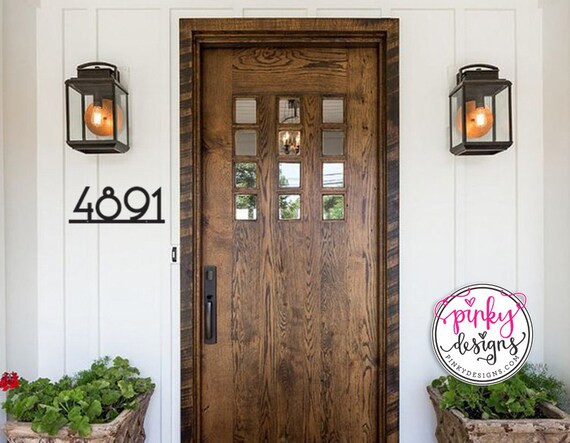 Mid Century Metal House Number Sign  Modern Address Sign  | Etsy | Etsy (US)