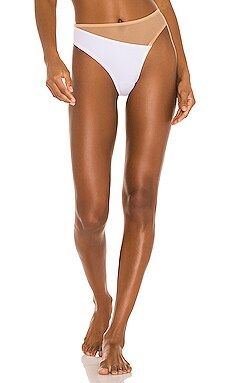 Norma Kamali Snake Mesh Bikini Bottom in White & Nude Mesh from Revolve.com | Revolve Clothing (Global)