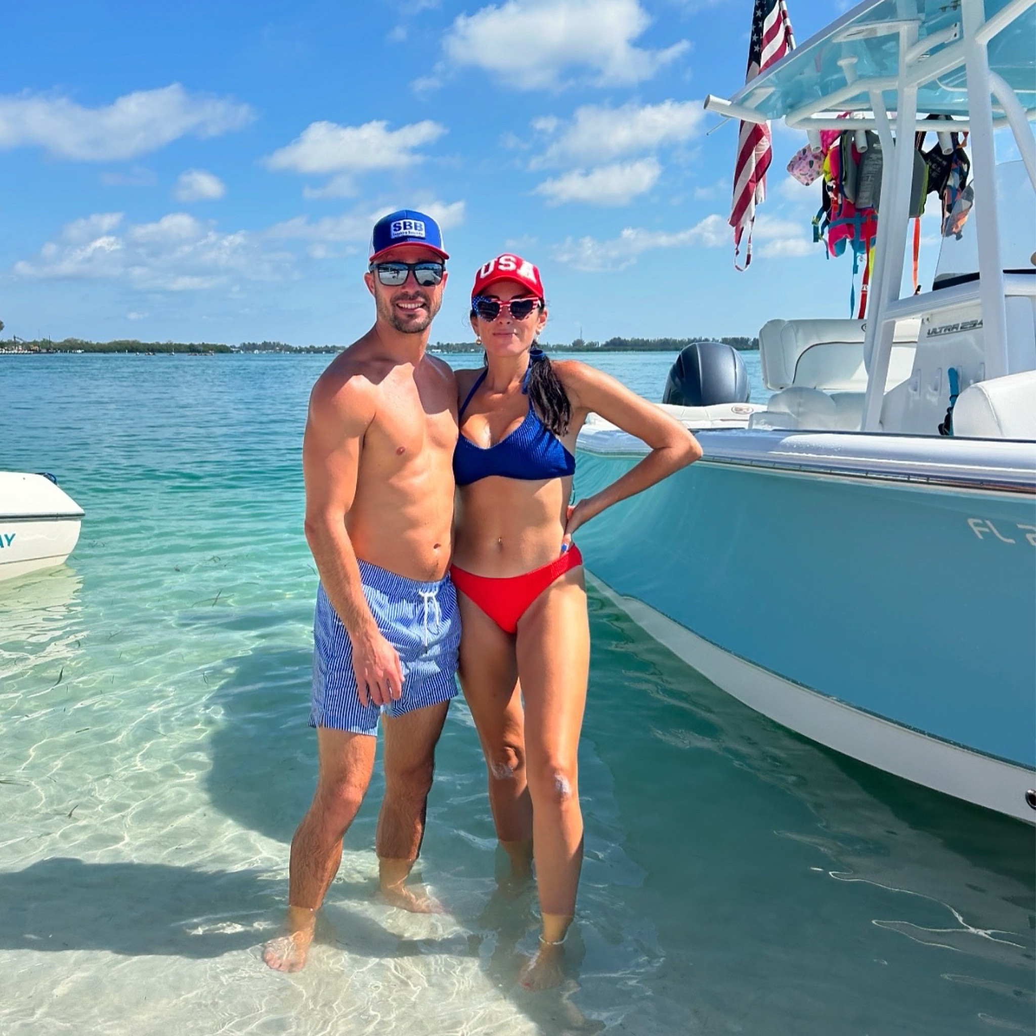 Swim season ❤️💙 

This top runs small so if you aren’t sure, size up. Bottoms are TTS

#LTKSaleAlert #LTKSwim #LTKFindsUnder50