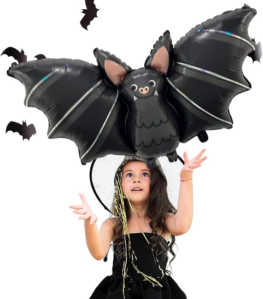 HOUSE OF PARTY 40 Inch Large Halloween Bat Balloons, Bat Foil Balloons for Halloween Party Decoratio | Amazon (US)