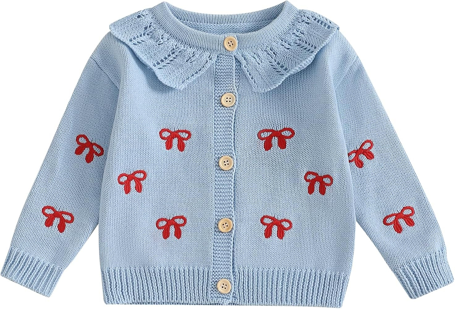 Newborn Baby Girl Boy Cute Long Sleeve Button Up Cardigan Toddler Knit Sweater Infant Fall Winter... | Amazon (US)