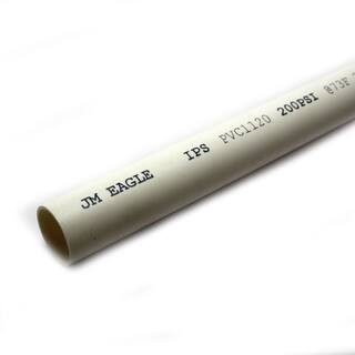 JM EAGLE 3/4 in. x 10 ft. PVC Class 200 Plain-End Pipe 57570 | The Home Depot