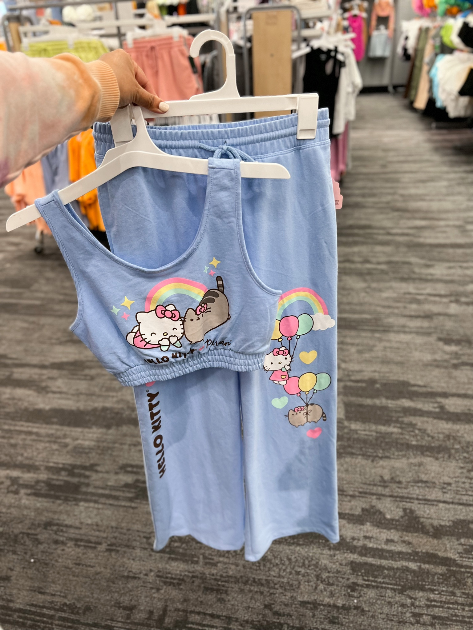 Women's Hello Kitty And Friends Graphic Pants - Blue : Target